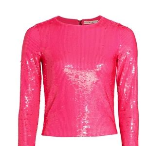 Alice and Olivia Delaney sequined top
